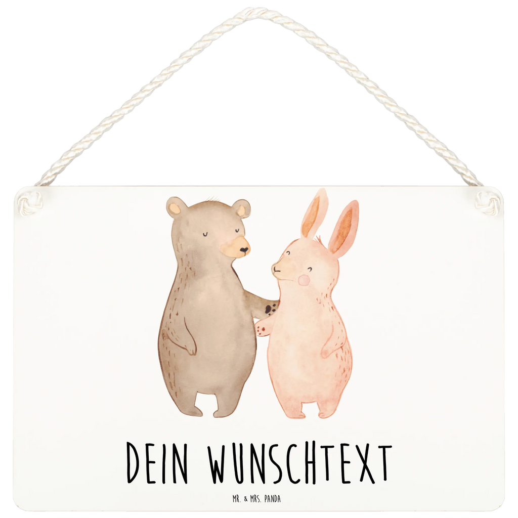 Personalisiertes Deko Schild Bär und Hase Umarmen Dekoschild, Deko Schild, Schild, Tür Schild, Türschild, Holzschild, Wandschild, Wanddeko, Liebe, Partner, Freund, Freundin, Ehemann, Ehefrau, Heiraten, Verlobung, Heiratsantrag, Liebesgeschenk, Jahrestag, Hocheitstag, Freunde, bester Freund, Hase, Bär, Bärchen, best friends