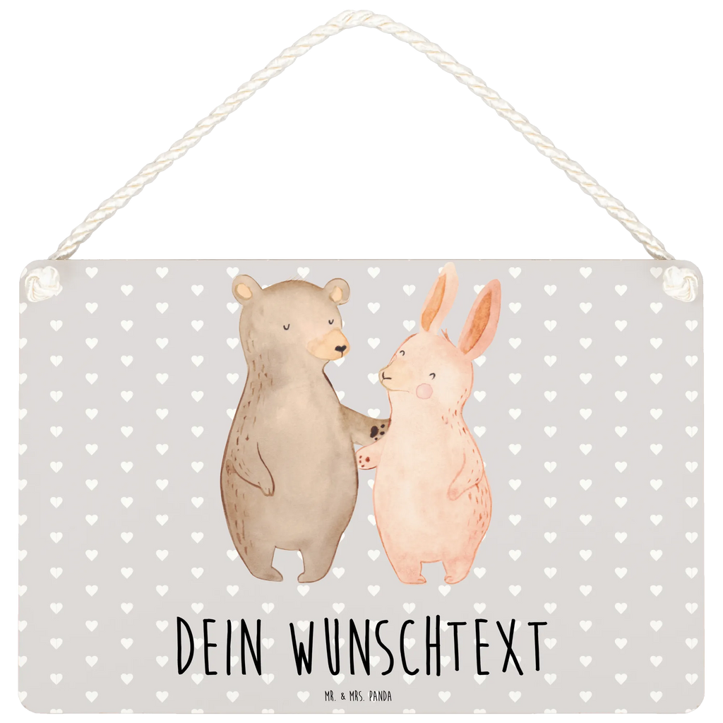 Personalisiertes Deko Schild Bär und Hase Umarmen Dekoschild, Deko Schild, Schild, Tür Schild, Türschild, Holzschild, Wandschild, Wanddeko, Liebe, Partner, Freund, Freundin, Ehemann, Ehefrau, Heiraten, Verlobung, Heiratsantrag, Liebesgeschenk, Jahrestag, Hocheitstag, Freunde, bester Freund, Hase, Bär, Bärchen, best friends