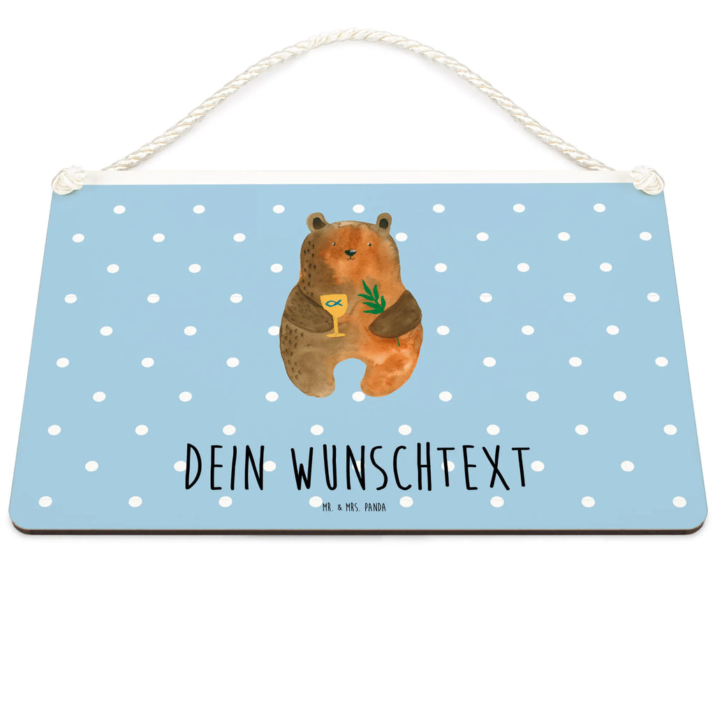 Personalisiertes Deko Schild Konfirmation-Bär Dekoschild, Deko Schild, Schild, Tür Schild, Türschild, Holzschild, Wandschild, Wanddeko, Bär, Teddy, Teddybär, Konfirmation, Kirche, evangelisch, Gottesdienst