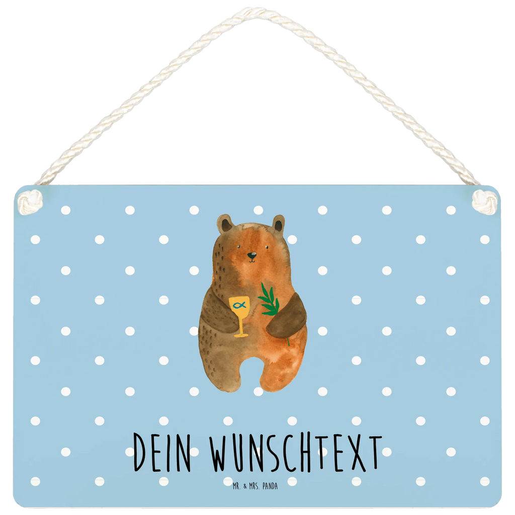 Personalisiertes Deko Schild Konfirmation-Bär Dekoschild, Deko Schild, Schild, Tür Schild, Türschild, Holzschild, Wandschild, Wanddeko, Bär, Teddy, Teddybär, Konfirmation, Kirche, evangelisch, Gottesdienst