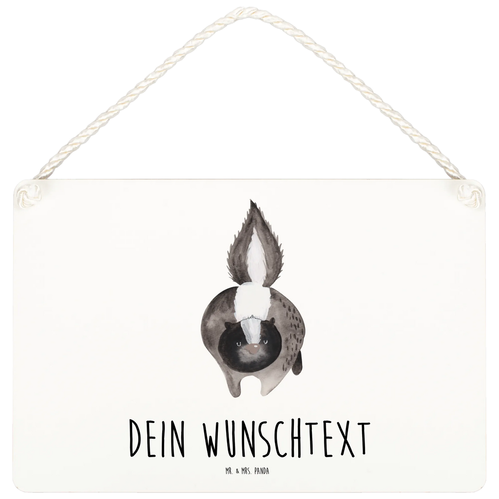 Personalisiertes Deko Schild Stinktier Angriff Dekoschild, Deko Schild, Schild, Tür Schild, Türschild, Holzschild, Wandschild, Wanddeko, Stinktier, Skunk, Wildtier, Raubtier, Stinker, Stinki, wütend, Drohung