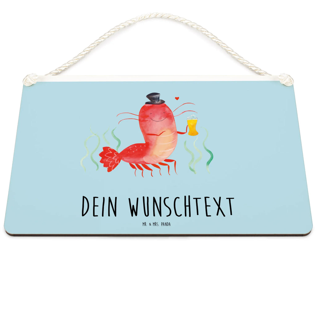 Personalisiertes Deko Schild Hummer mit Weizen Dekoschild, Deko Schild, Schild, Tür Schild, Türschild, Holzschild, Wandschild, Wanddeko, Meerestiere, Meer, Urlaub, Garnele, Garnelen, Bier, Kochen, Männerhaushalt, Junggeselle, Junggesellin, Bierliebhaber, Kneipe, Gasthaus, Wirtschaft