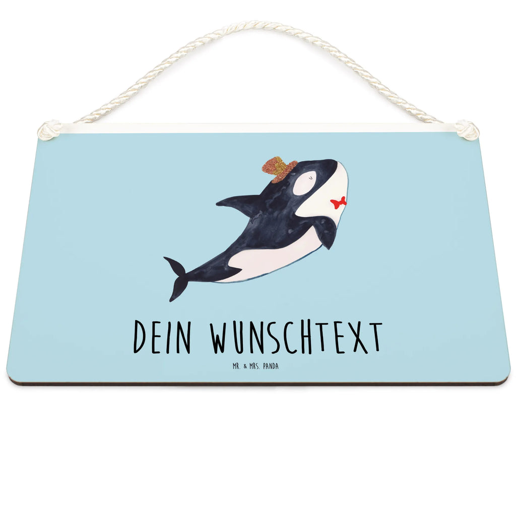 Personalisiertes Deko Schild Orca Zylinder Dekoschild, Deko Schild, Schild, Tür Schild, Türschild, Holzschild, Wandschild, Wanddeko, Meerestiere, Meer, Urlaub, Narwal, Glitter, Konfetti, Glitzer, Geburtstag, Feier, Fete, Fest, Glückwunsch, Orca