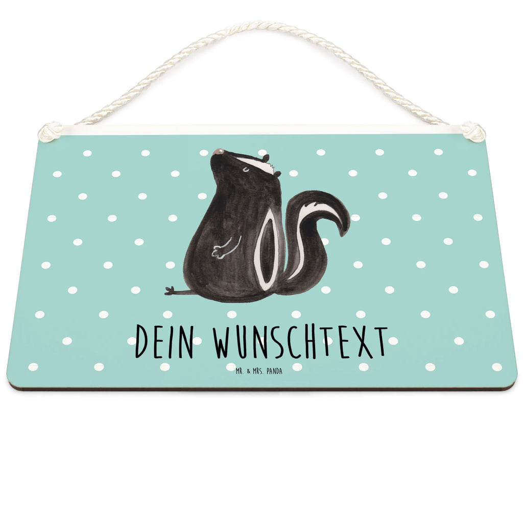 Personalisiertes Deko Schild Stinktier Sitzen Dekoschild, Deko Schild, Schild, Tür Schild, Türschild, Holzschild, Wandschild, Wanddeko, Stinktier, Skunk, Wildtier, Raubtier, Stinker, Stinki, Spruch, Büro, Recht, Besserwisser