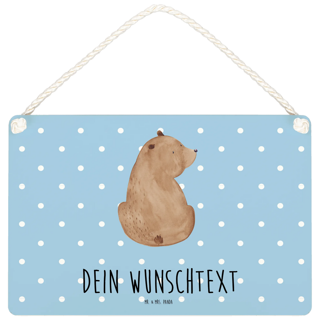 Personalisiertes Deko Schild Bär Schulterblick Dekoschild, Deko Schild, Schild, Tür Schild, Türschild, Holzschild, Wandschild, Wanddeko, Bär, Teddy, Teddybär, Selbstachtung, Weltansicht, Motivation, Bären, Bärenliebe, Weisheit