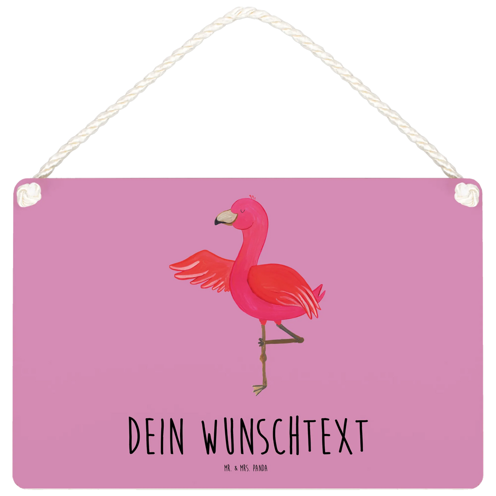 Personalisiertes Deko Schild Flamingo Yoga Dekoschild, Deko Schild, Schild, Tür Schild, Türschild, Holzschild, Wandschild, Wanddeko, Flamingo, Vogel, Yoga, Namaste, Achtsamkeit, Yoga-Übung, Entspannung, Ärger, Aufregen, Tiefenentspannung