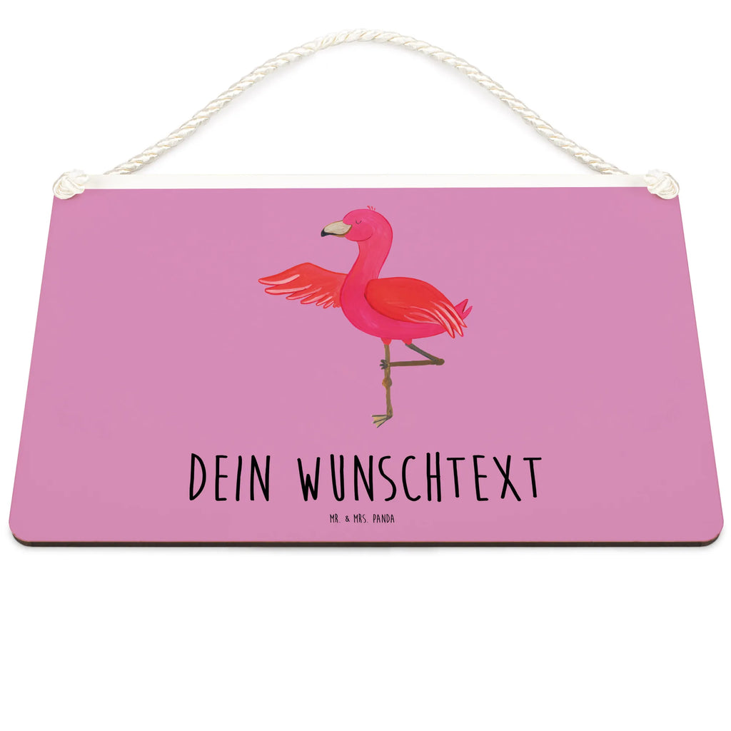 Personalisiertes Deko Schild Flamingo Yoga Dekoschild, Deko Schild, Schild, Tür Schild, Türschild, Holzschild, Wandschild, Wanddeko, Flamingo, Vogel, Yoga, Namaste, Achtsamkeit, Yoga-Übung, Entspannung, Ärger, Aufregen, Tiefenentspannung