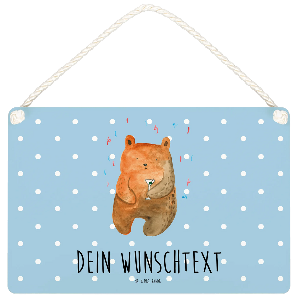 Personalisiertes Deko Schild Bär Party Dekoschild, Deko Schild, Schild, Tür Schild, Türschild, Holzschild, Wandschild, Wanddeko, Bär, Teddy, Teddybär, Geburtstag, Geburtstagsgeschenk, Geschenk, Party, Feiern, Abfeiern, Mitbringsel, Gute Laune, Lustig