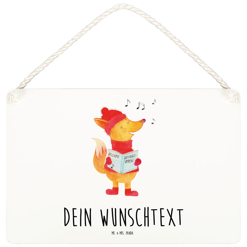 Personalisiertes Deko Schild Fuchs Sänger Dekoschild, Deko Schild, Schild, Tür Schild, Türschild, Holzschild, Wandschild, Wanddeko, Winter, Weihnachten, Weihnachtsdeko, Nikolaus, Advent, Heiligabend, Wintermotiv, Fuchs, Füchse, Sänger, Geschenk Sänger, Singen, Weihnachtslieder