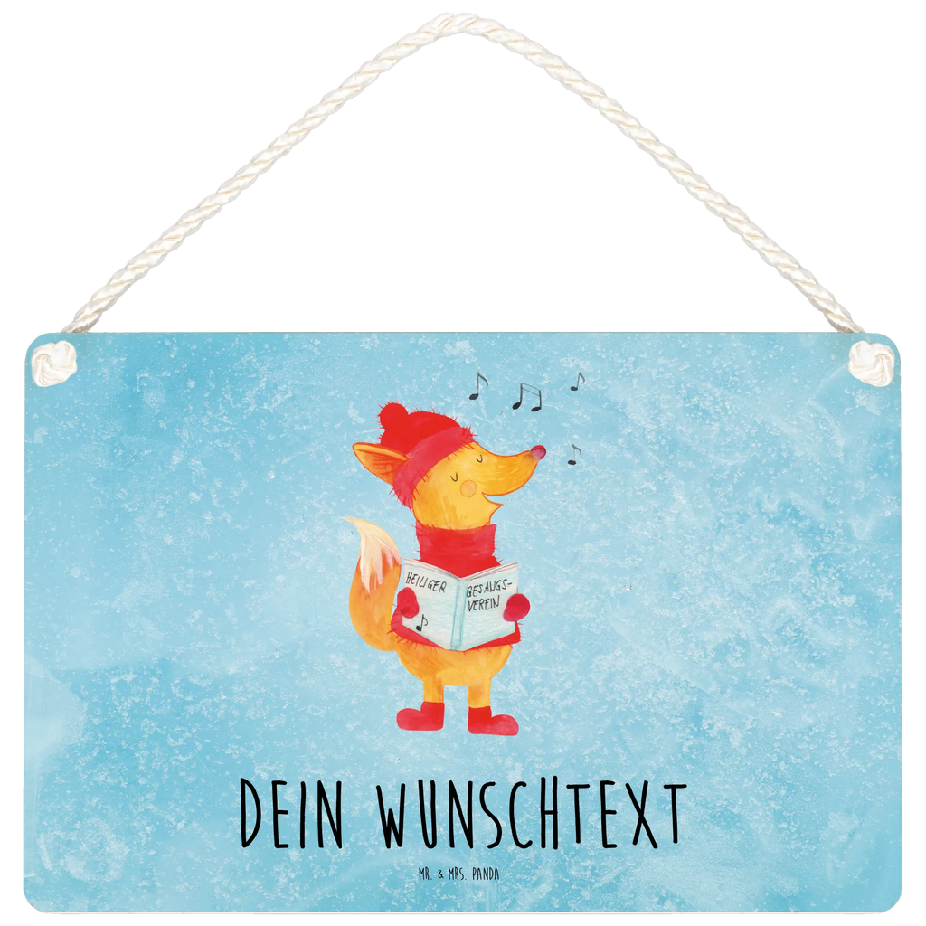 Personalisiertes Deko Schild Fuchs Sänger Dekoschild, Deko Schild, Schild, Tür Schild, Türschild, Holzschild, Wandschild, Wanddeko, Winter, Weihnachten, Weihnachtsdeko, Nikolaus, Advent, Heiligabend, Wintermotiv, Fuchs, Füchse, Sänger, Geschenk Sänger, Singen, Weihnachtslieder