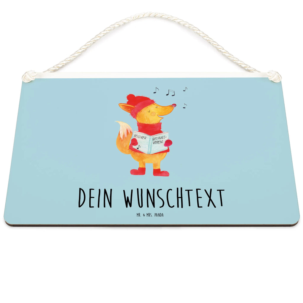 Personalisiertes Deko Schild Fuchs Sänger Dekoschild, Deko Schild, Schild, Tür Schild, Türschild, Holzschild, Wandschild, Wanddeko, Winter, Weihnachten, Weihnachtsdeko, Nikolaus, Advent, Heiligabend, Wintermotiv, Fuchs, Füchse, Sänger, Geschenk Sänger, Singen, Weihnachtslieder