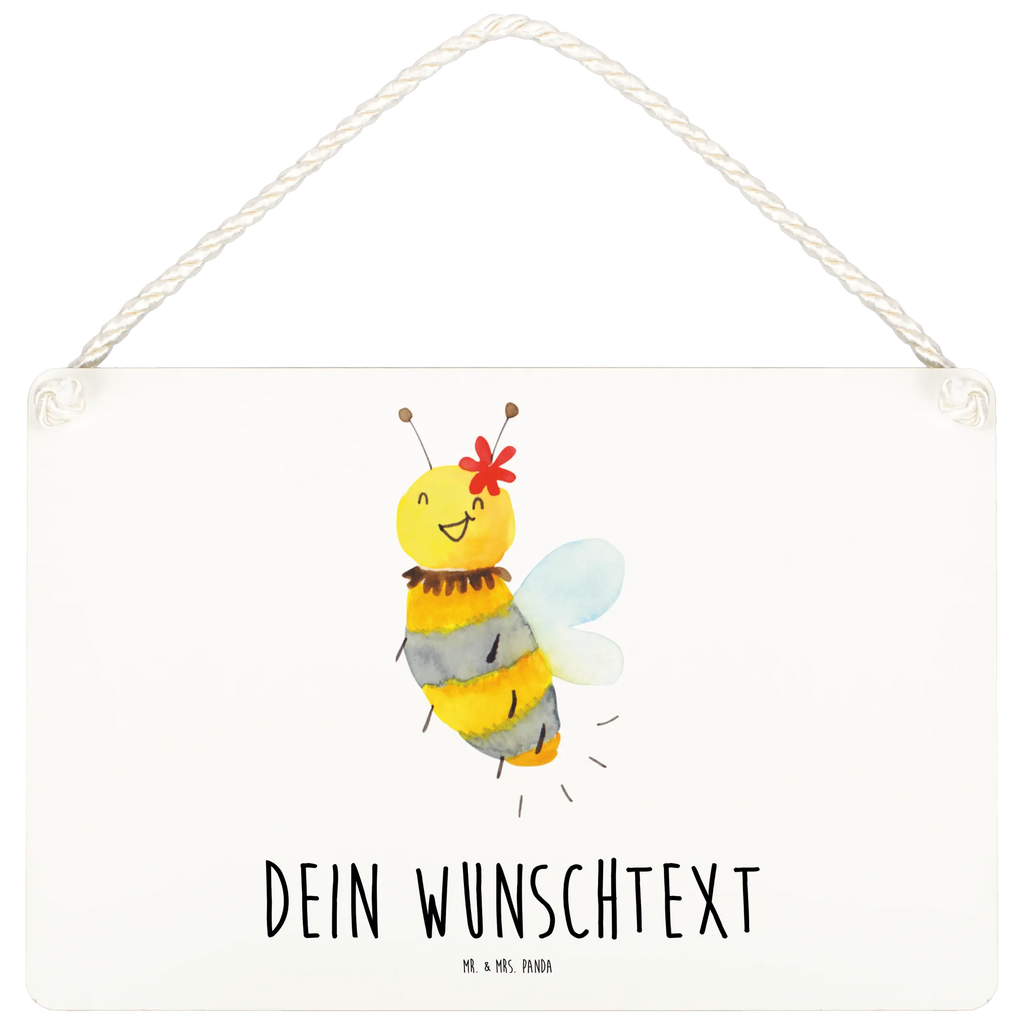 Personalisiertes Deko Schild Biene Blume Dekoschild, Deko Schild, Schild, Tür Schild, Türschild, Holzschild, Wandschild, Wanddeko, Biene, Wespe, Hummel