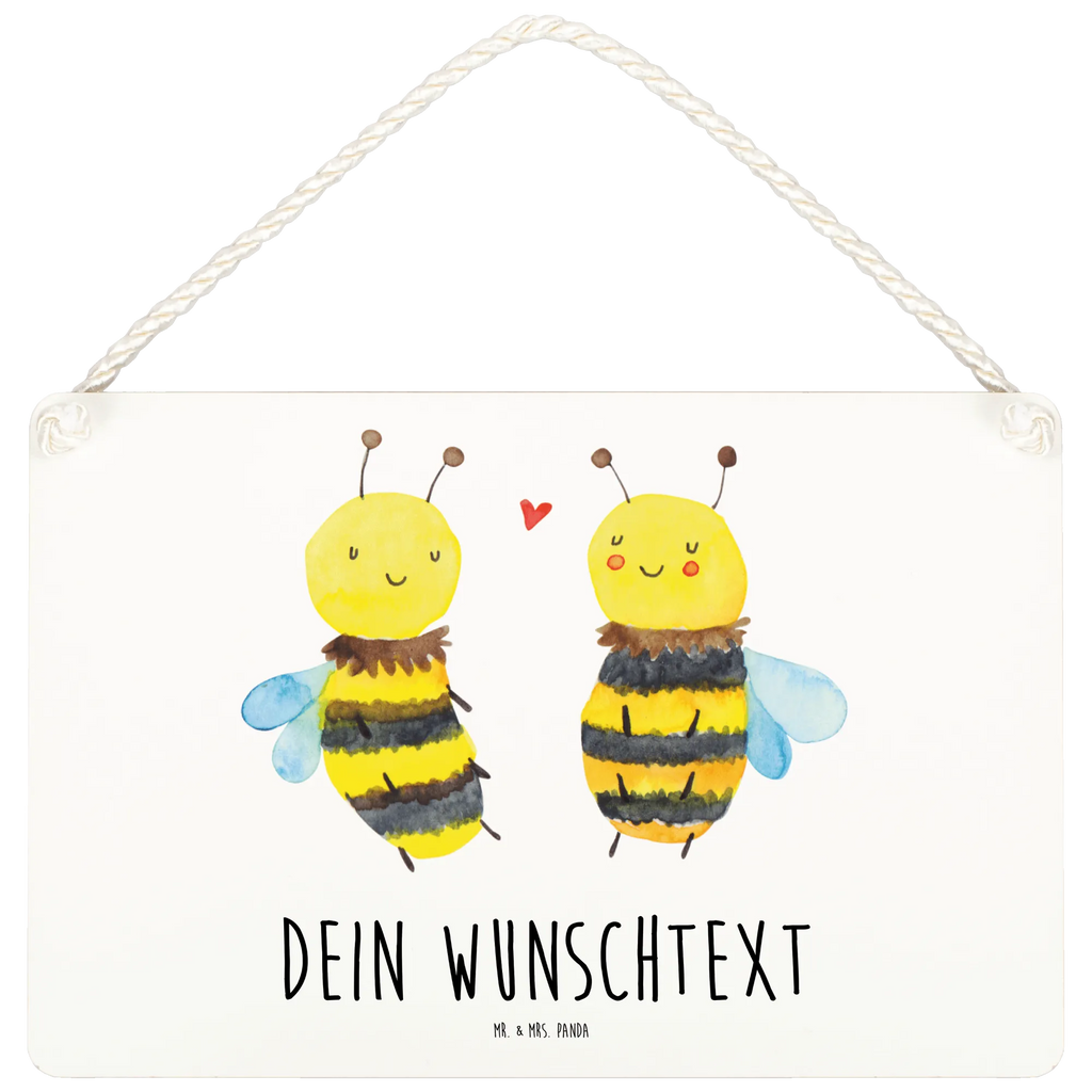 Personalisiertes Deko Schild Biene Verliebt Dekoschild, Deko Schild, Schild, Tür Schild, Türschild, Holzschild, Wandschild, Wanddeko, Biene, Wespe, Hummel