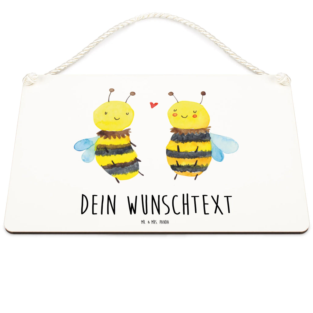 Personalisiertes Deko Schild Biene Verliebt Dekoschild, Deko Schild, Schild, Tür Schild, Türschild, Holzschild, Wandschild, Wanddeko, Biene, Wespe, Hummel