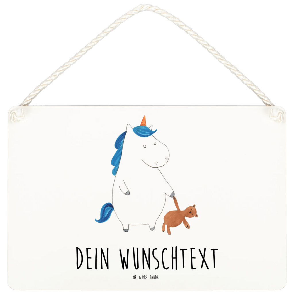 Personalisiertes Deko Schild Einhorn Teddy Dekoschild, Deko Schild, Schild, Tür Schild, Türschild, Holzschild, Wandschild, Wanddeko, Einhorn, Einhörner, Einhorn Deko, Unicorn, schlafen, gute Nacht, Single, Bett, Träumen, Freundin, Singleleben