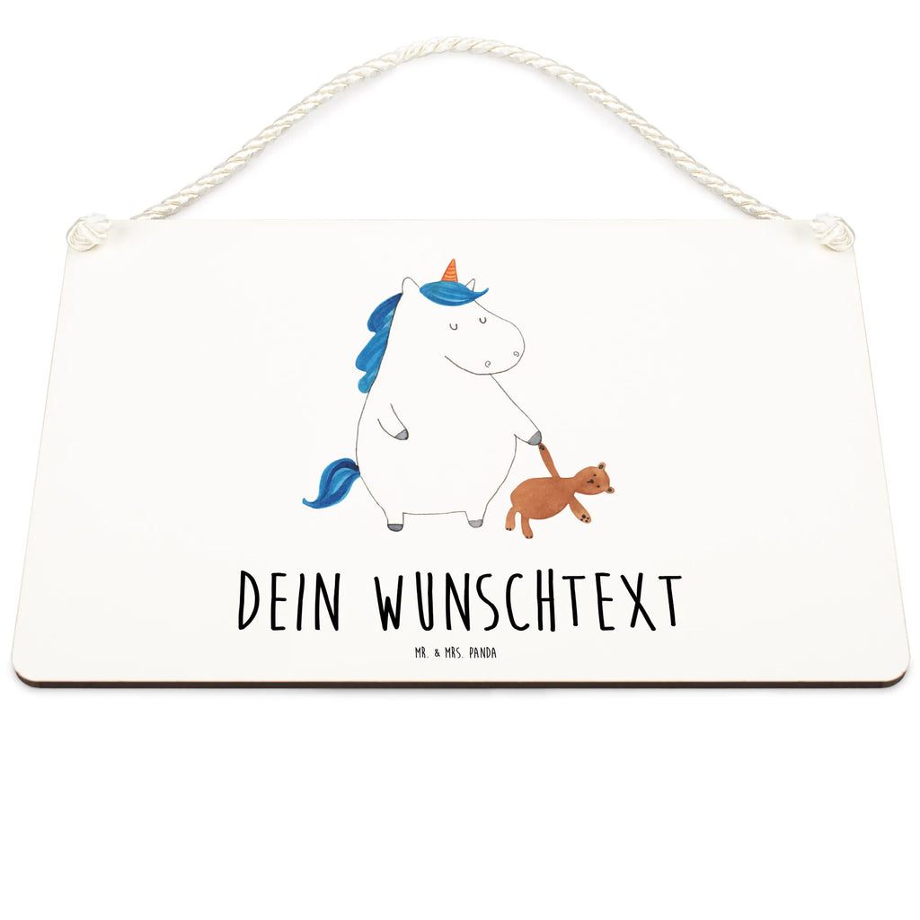 Personalisiertes Deko Schild Einhorn Teddy Dekoschild, Deko Schild, Schild, Tür Schild, Türschild, Holzschild, Wandschild, Wanddeko, Einhorn, Einhörner, Einhorn Deko, Unicorn, schlafen, gute Nacht, Single, Bett, Träumen, Freundin, Singleleben