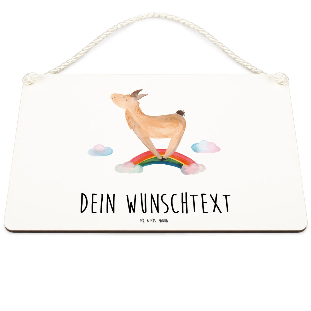 Personalisiertes Deko Schild Lama Regenbogen Dekoschild, Deko Schild, Schild, Tür Schild, Türschild, Holzschild, Wandschild, Wanddeko, Lama, Alpaka, Lamas, Regenbogen, Haters gonna hate, Haters, Selbstständig, Außenseiter, Schule, Abi, Hobby, Wolkenland, Freiheit