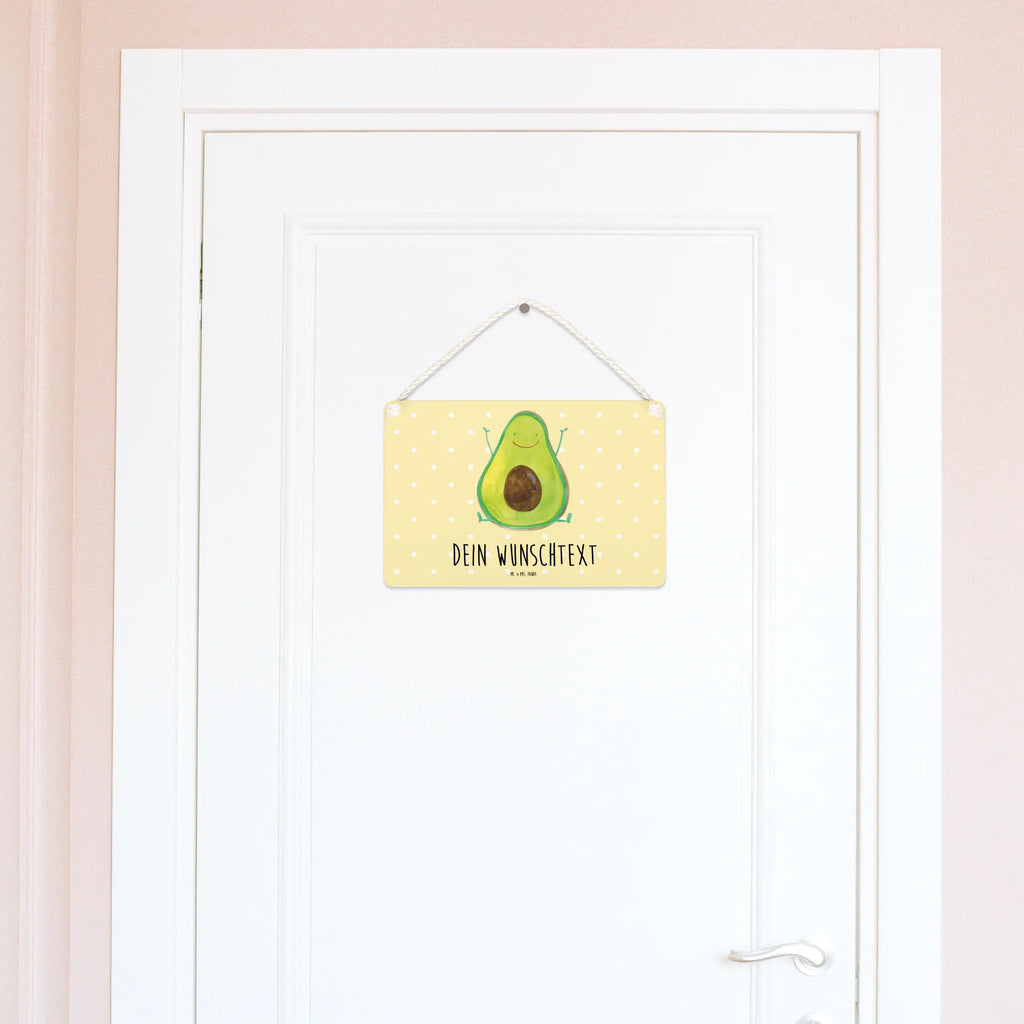 Personalisiertes Deko Schild Avocado Happy Dekoschild, Deko Schild, Schild, Tür Schild, Türschild, Holzschild, Wandschild, Wanddeko, Avocado, Veggie, Vegan, Gesund, Chaos