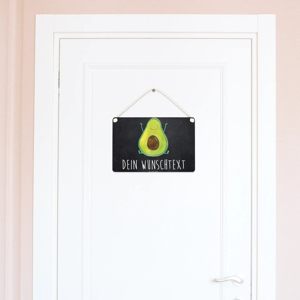 Personalisiertes Deko Schild Avocado Happy Dekoschild, Deko Schild, Schild, Tür Schild, Türschild, Holzschild, Wandschild, Wanddeko, Avocado, Veggie, Vegan, Gesund, Chaos