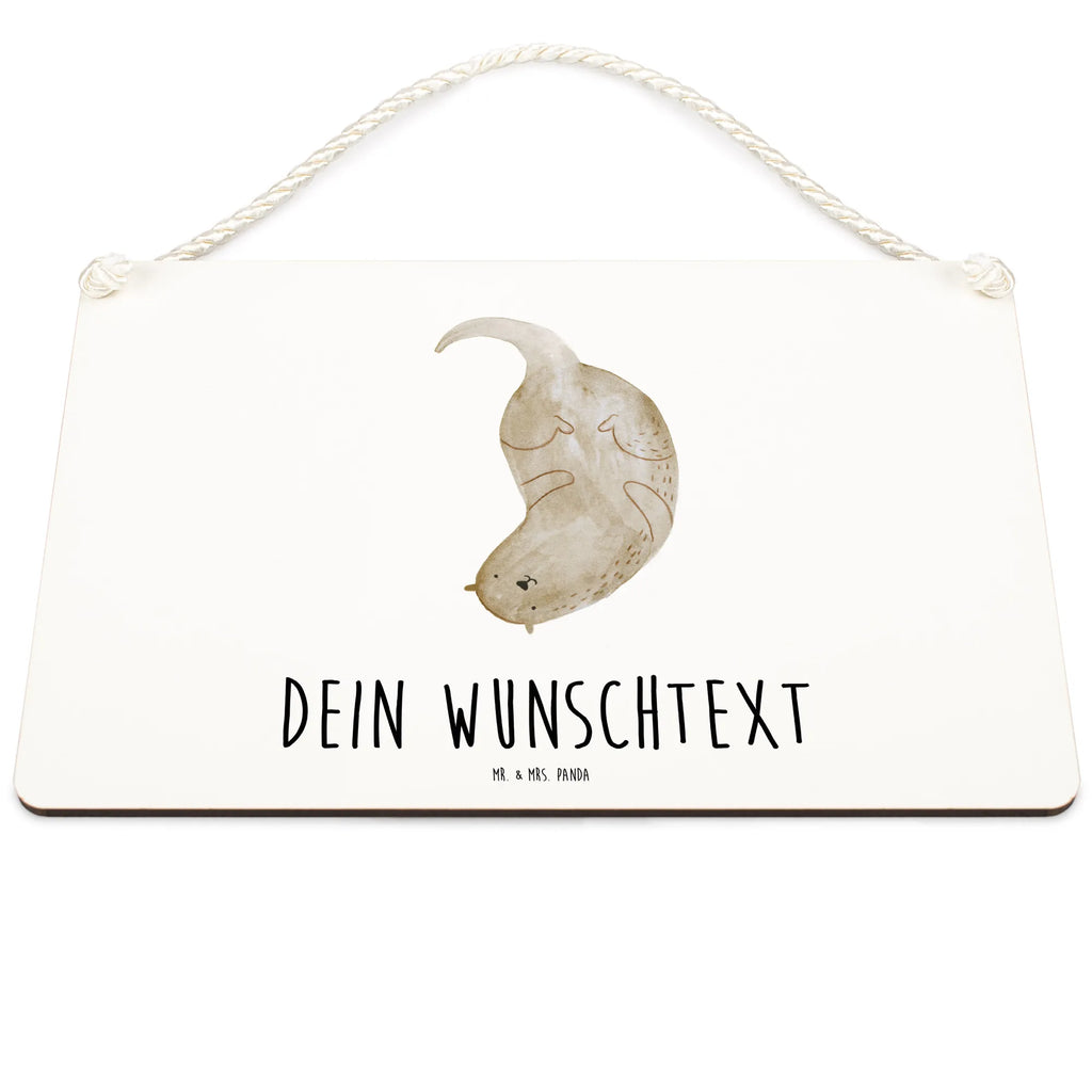 Personalisiertes Deko Schild Otter kopfüber Dekoschild, Deko Schild, Schild, Tür Schild, Türschild, Holzschild, Wandschild, Wanddeko, Otter, Fischotter, Seeotter, Otter Seeotter See Otter