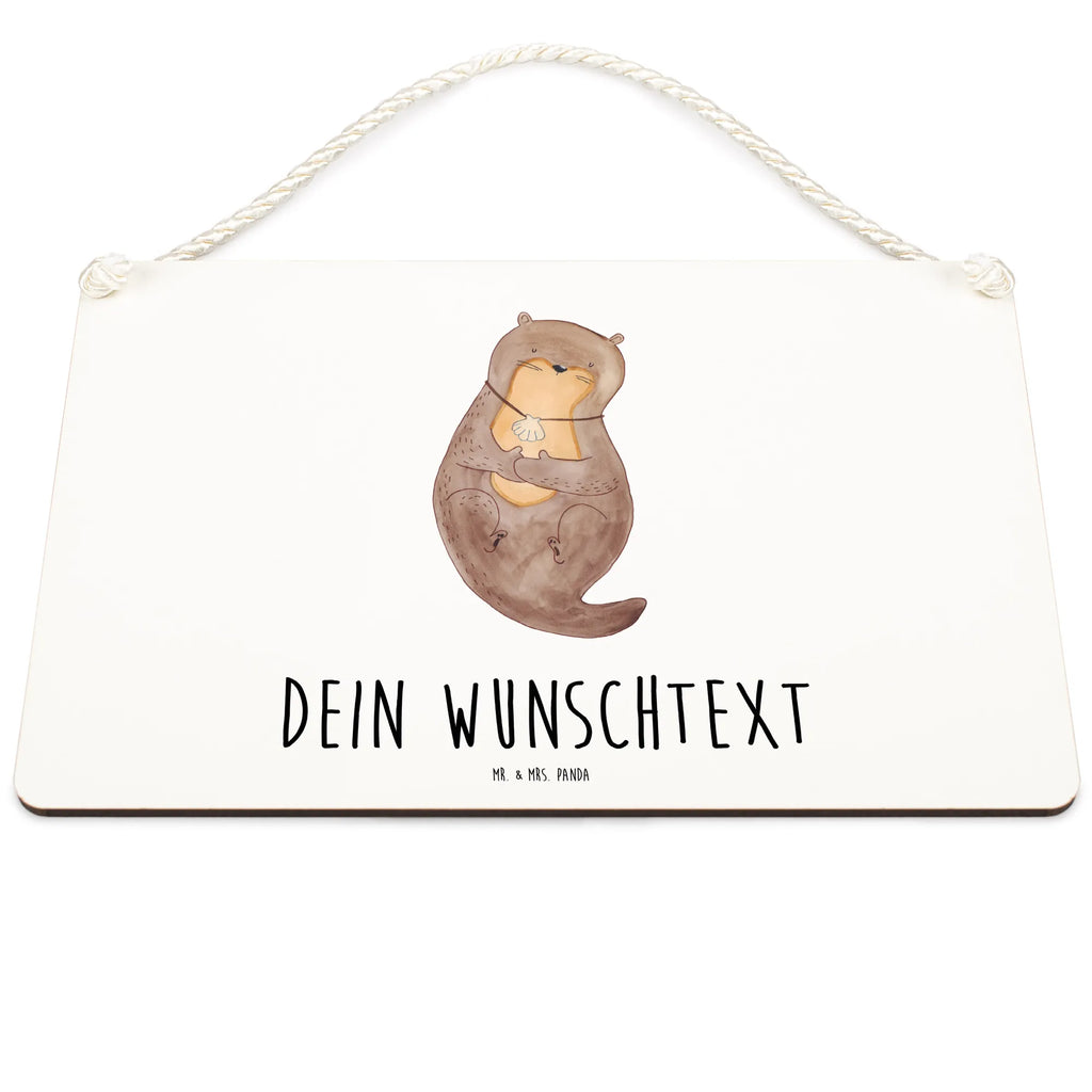 Personalisiertes Deko Schild Otter Muschel Dekoschild, Deko Schild, Schild, Tür Schild, Türschild, Holzschild, Wandschild, Wanddeko, Otter, Fischotter, Seeotter, Otterliebe, grübeln, träumen, Motivation, Tagträumen, Büro