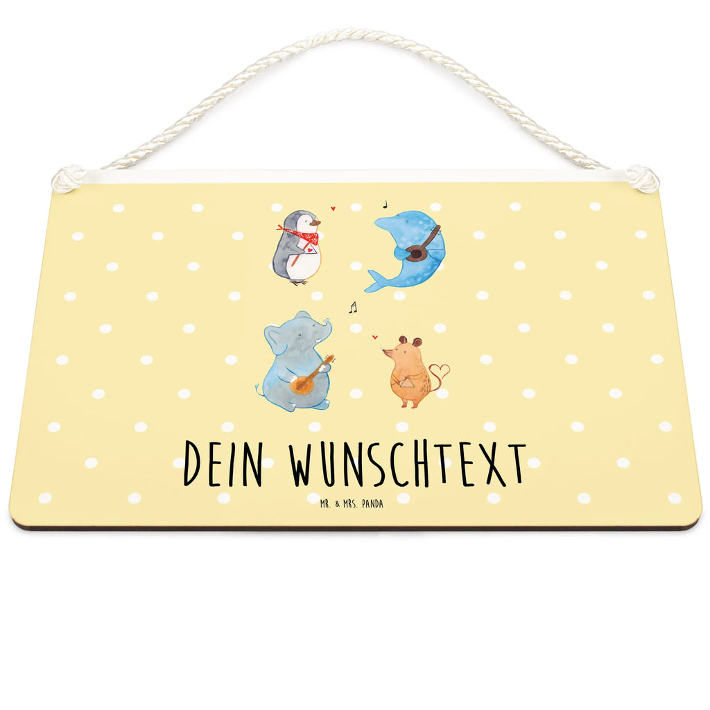 Personalisiertes Deko Schild Big Band Dekoschild, Deko Schild, Schild, Tür Schild, Türschild, Holzschild, Wandschild, Wanddeko, Tiermotive, Gute Laune, lustige Sprüche, Tiere, Hund, Pinguin, Maus, Elefant, Delfin, Gitarre, Band, Triangel, Musikanten, Musik