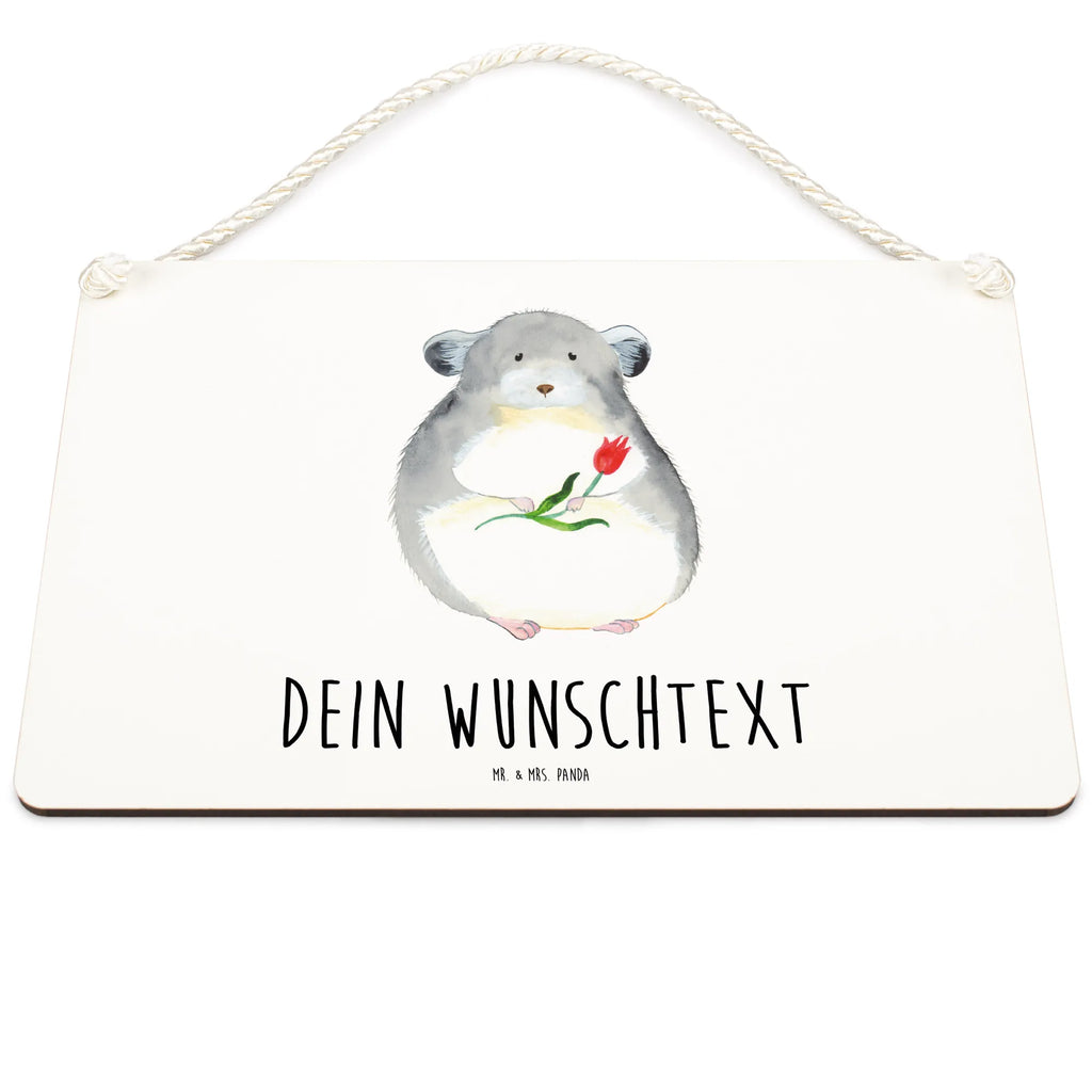 Personalisiertes Deko Schild Chinchilla mit Blume Dekoschild, Deko Schild, Schild, Tür Schild, Türschild, Holzschild, Wandschild, Wanddeko, Tiermotive, Gute Laune, lustige Sprüche, Tiere, Chinchilla, Chinchillas, Liebeskummer, Kummer, Depressionen, traurig sein, Chaos, Glücklichsein, Büro, Büroalltag