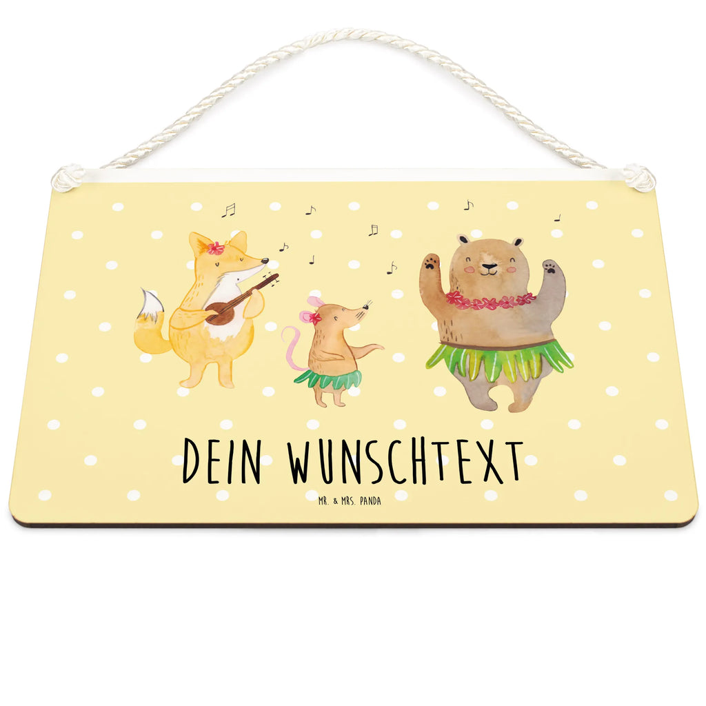 Personalisiertes Deko Schild Waldtiere Aloha Dekoschild, Deko Schild, Schild, Tür Schild, Türschild, Holzschild, Wandschild, Wanddeko, Tiermotive, Gute Laune, lustige Sprüche, Tiere, Wald, Waldtiere, Musik, Aloha, Bär, Hase, Igel, Tanzen, Leben, Lachen