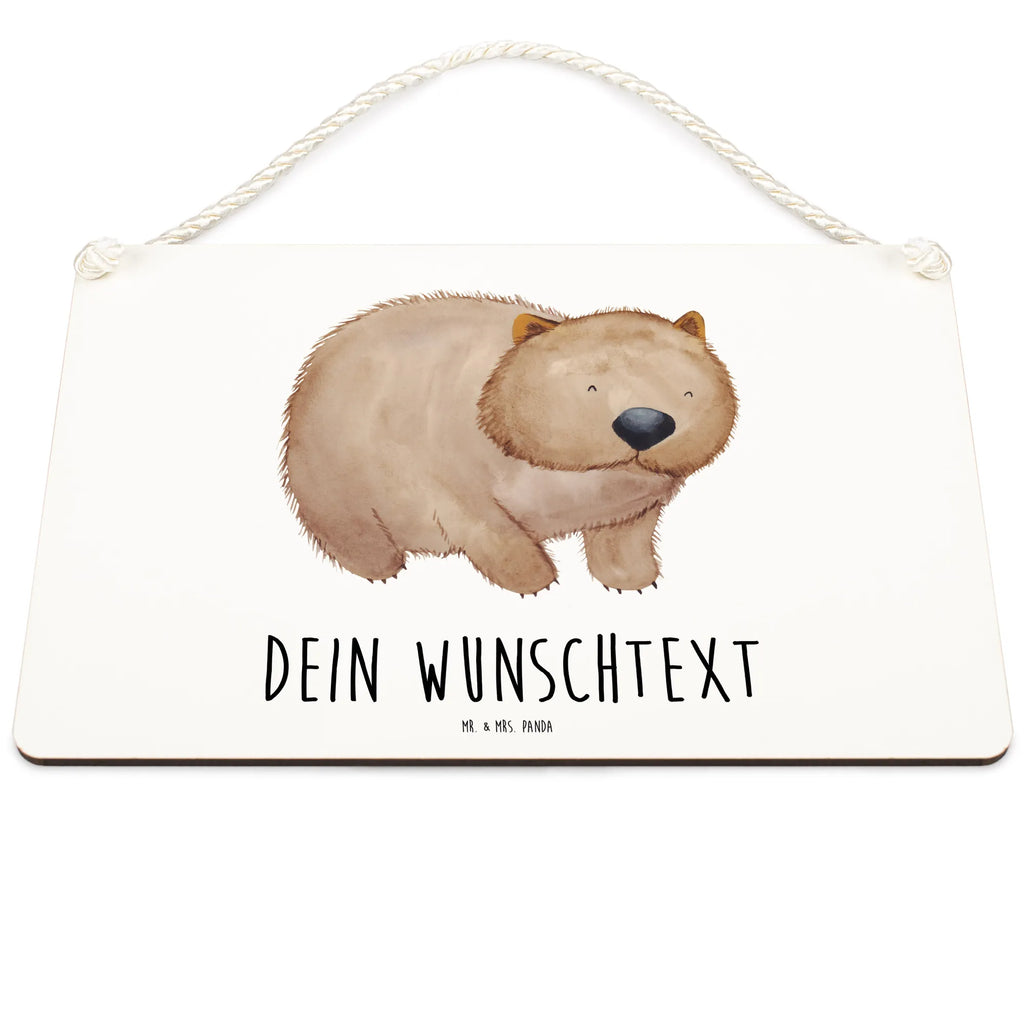 Personalisiertes Deko Schild Wombat Dekoschild, Deko Schild, Schild, Tür Schild, Türschild, Holzschild, Wandschild, Wanddeko, Tiermotive, Gute Laune, lustige Sprüche, Tiere, Wombat, Das Leben ist schön, Motivation, Spruch, Australien