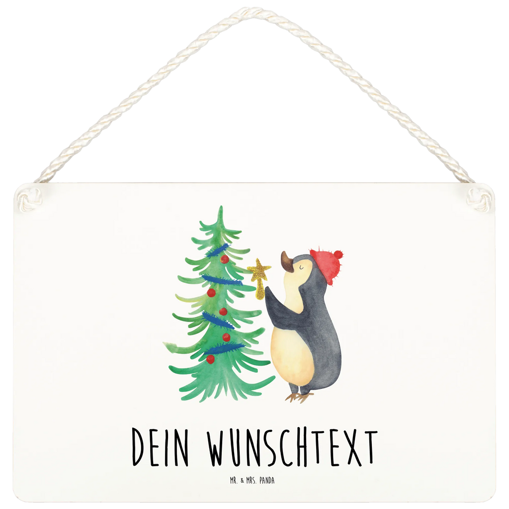 Personalisiertes Deko Schild Pinguin Weihnachtsbaum Dekoschild, Deko Schild, Schild, Tür Schild, Türschild, Holzschild, Wandschild, Wanddeko, Winter, Weihnachten, Weihnachtsdeko, Nikolaus, Advent, Heiligabend, Wintermotiv, Pinguin