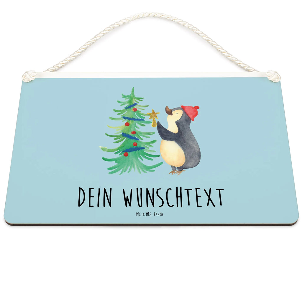 Personalisiertes Deko Schild Pinguin Weihnachtsbaum Dekoschild, Deko Schild, Schild, Tür Schild, Türschild, Holzschild, Wandschild, Wanddeko, Winter, Weihnachten, Weihnachtsdeko, Nikolaus, Advent, Heiligabend, Wintermotiv, Pinguin