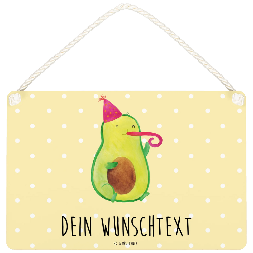 Personalisiertes Deko Schild Avocado Partyhupe Dekoschild, Deko Schild, Schild, Tür Schild, Türschild, Holzschild, Wandschild, Wanddeko, Avocado, Veggie, Vegan, Gesund, Party, Feierlichkeit, Feier, Fete, Geburtstag, Gute Laune, Tröte