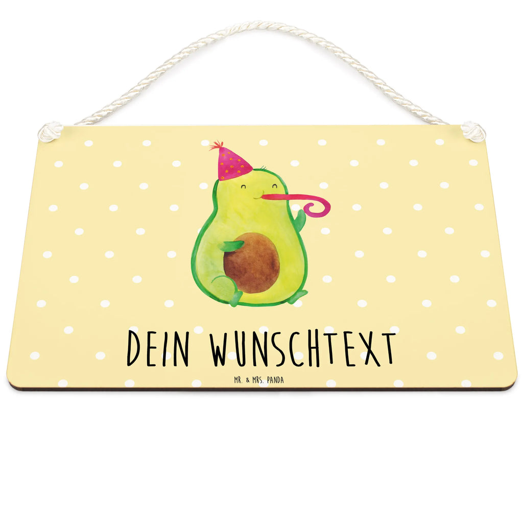 Personalisiertes Deko Schild Avocado Partyhupe Dekoschild, Deko Schild, Schild, Tür Schild, Türschild, Holzschild, Wandschild, Wanddeko, Avocado, Veggie, Vegan, Gesund, Party, Feierlichkeit, Feier, Fete, Geburtstag, Gute Laune, Tröte