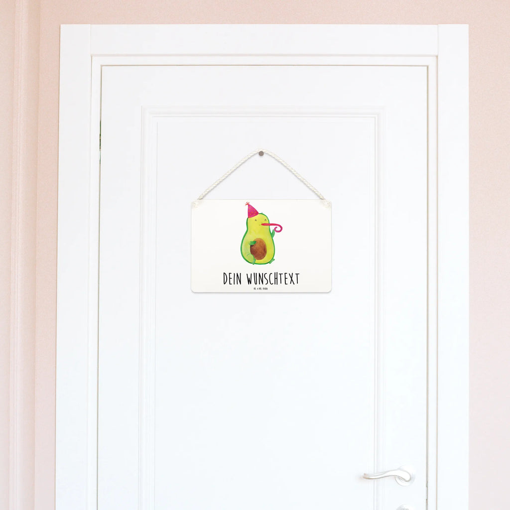 Personalisiertes Deko Schild Avocado Partyhupe Dekoschild, Deko Schild, Schild, Tür Schild, Türschild, Holzschild, Wandschild, Wanddeko, Avocado, Veggie, Vegan, Gesund, Party, Feierlichkeit, Feier, Fete, Geburtstag, Gute Laune, Tröte