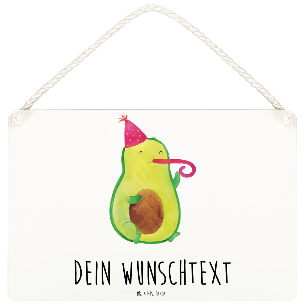 Personalisiertes Deko Schild Avocado Partyhupe Dekoschild, Deko Schild, Schild, Tür Schild, Türschild, Holzschild, Wandschild, Wanddeko, Avocado, Veggie, Vegan, Gesund, Party, Feierlichkeit, Feier, Fete, Geburtstag, Gute Laune, Tröte