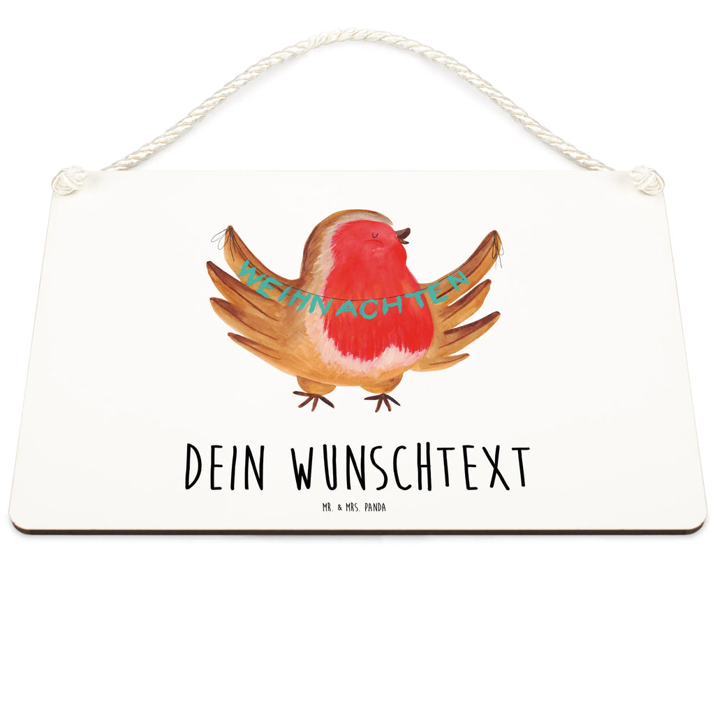 Personalisiertes Deko Schild Rotkehlchen Weihnachten Dekoschild, Deko Schild, Schild, Tür Schild, Türschild, Holzschild, Wandschild, Wanddeko, Winter, Weihnachten, Weihnachtsdeko, Nikolaus, Advent, Heiligabend, Wintermotiv, Frohe Weihnachten, Weihnachtsmotiv, Weihnachtsgruß, Vogel, xmas