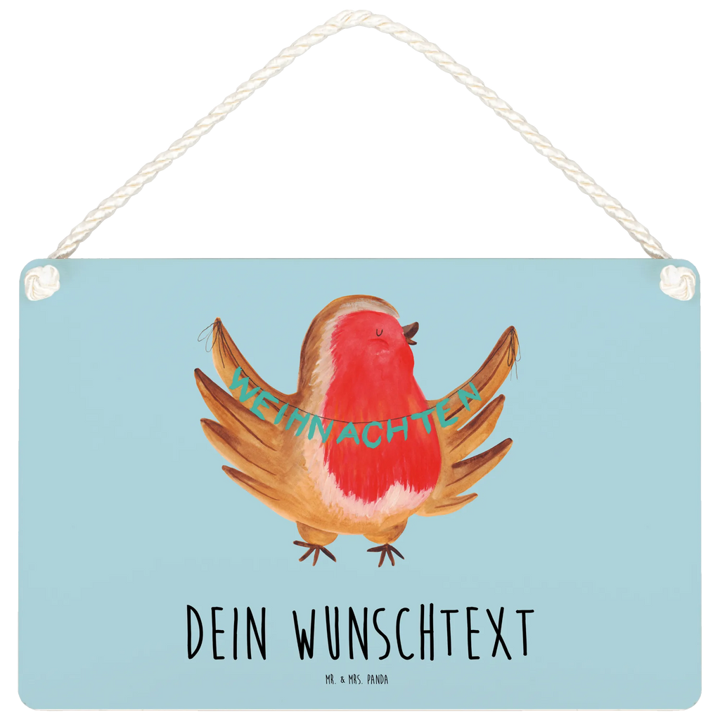 Personalisiertes Deko Schild Rotkehlchen Weihnachten Dekoschild, Deko Schild, Schild, Tür Schild, Türschild, Holzschild, Wandschild, Wanddeko, Winter, Weihnachten, Weihnachtsdeko, Nikolaus, Advent, Heiligabend, Wintermotiv, Frohe Weihnachten, Weihnachtsmotiv, Weihnachtsgruß, Vogel, xmas