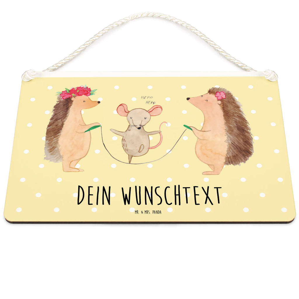 Personalisiertes Deko Schild Igel Seilhüpfen Dekoschild, Deko Schild, Schild, Tür Schild, Türschild, Holzschild, Wandschild, Wanddeko, Tiermotive, Gute Laune, lustige Sprüche, Tiere, Igel, Maus, Seilspringen, Seilhüpfen, Kinder, Kindergarten