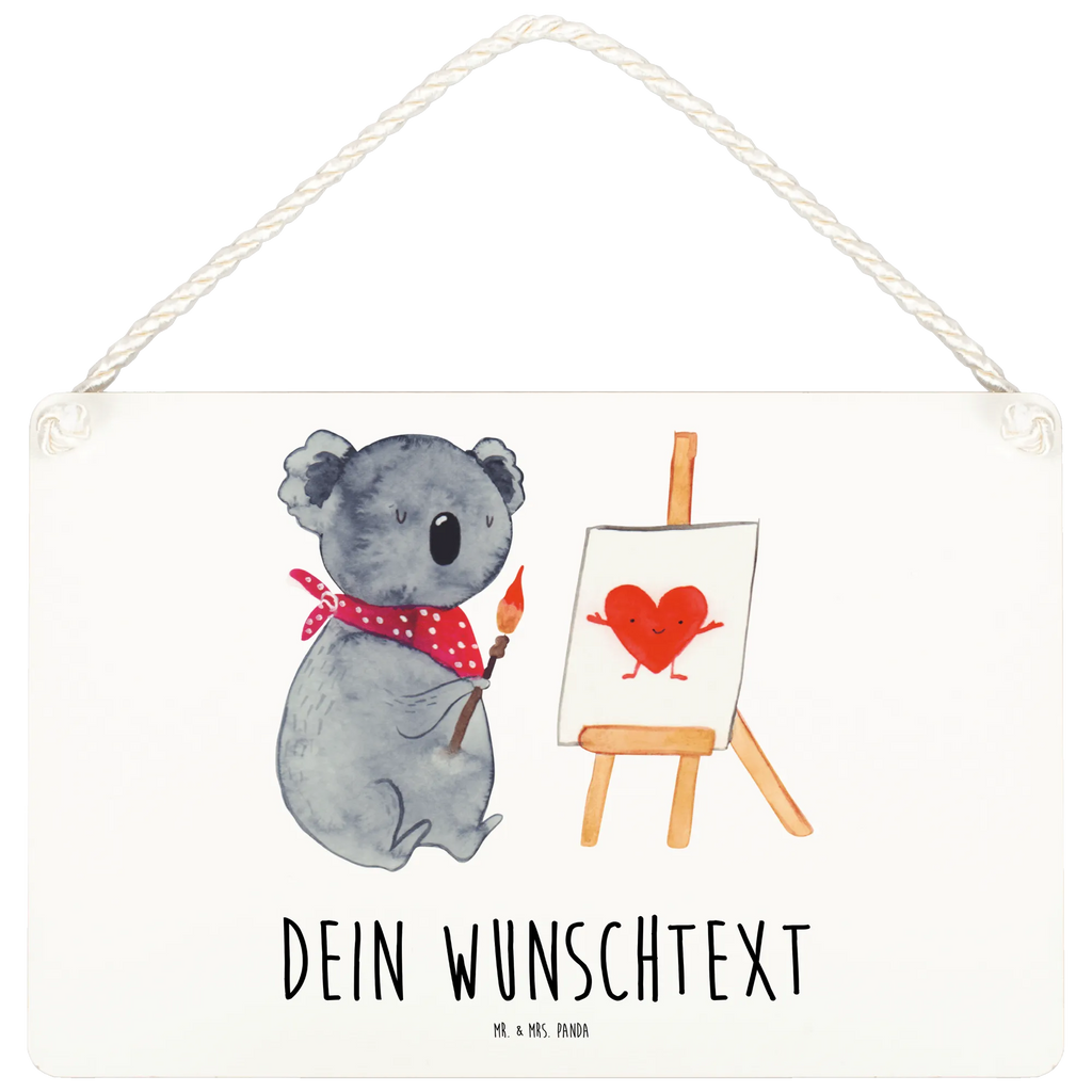 Personalisiertes Deko Schild Koala Künstler Dekoschild, Deko Schild, Schild, Tür Schild, Türschild, Holzschild, Wandschild, Wanddeko, Koala, Koalabär, Liebe, Liebensbeweis, Liebesgeschenk, Gefühle, Künstler, zeichnen