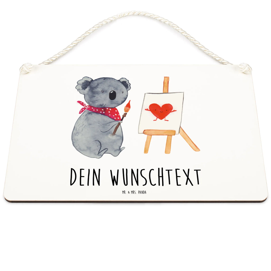 Personalisiertes Deko Schild Koala Künstler Dekoschild, Deko Schild, Schild, Tür Schild, Türschild, Holzschild, Wandschild, Wanddeko, Koala, Koalabär, Liebe, Liebensbeweis, Liebesgeschenk, Gefühle, Künstler, zeichnen