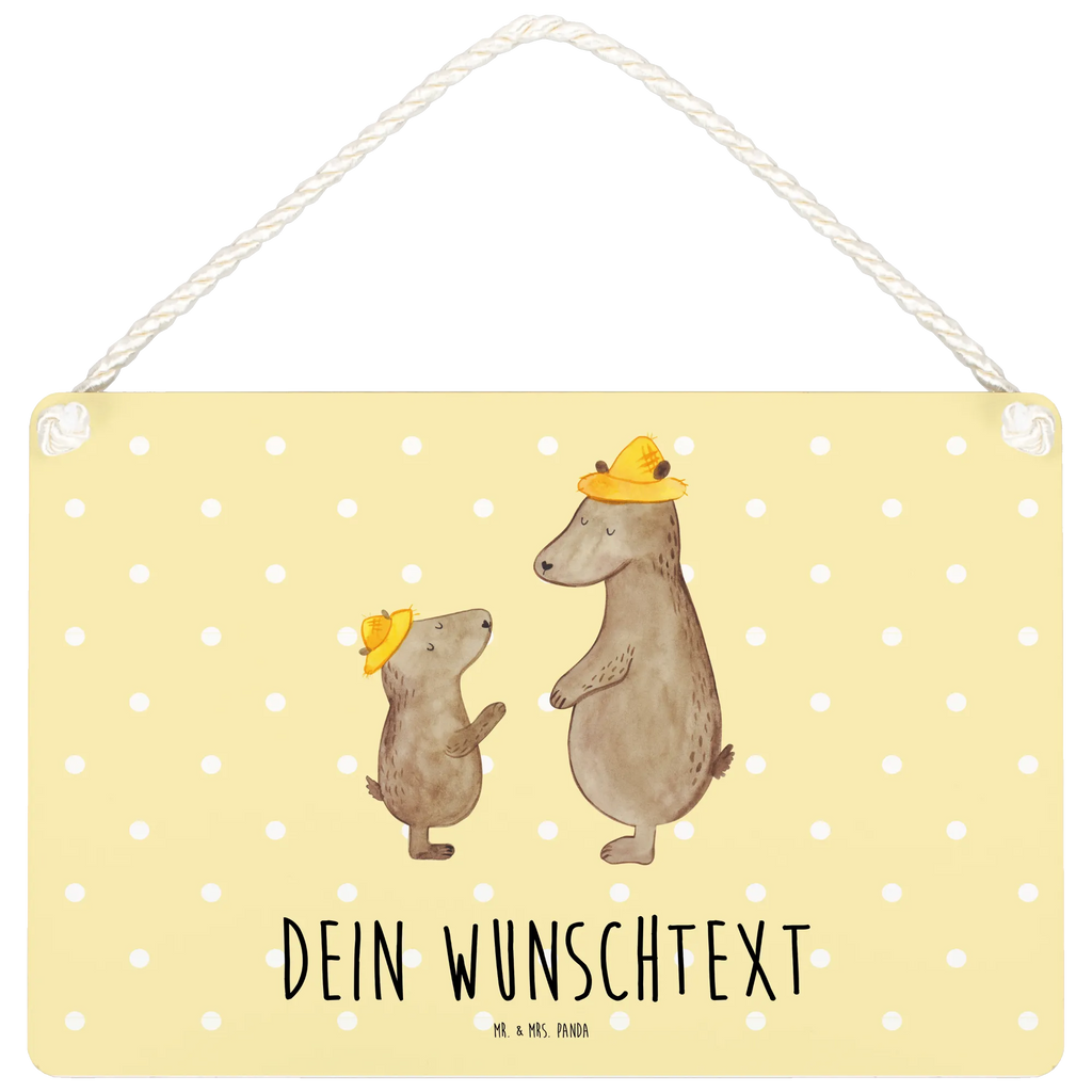 Personalisiertes Deko Schild Bären mit Hut Dekoschild, Deko Schild, Schild, Tür Schild, Türschild, Holzschild, Wandschild, Wanddeko, Familie, Vatertag, Muttertag, Bruder, Schwester, Mama, Papa, Oma, Opa, Bär, Bären, Vater, Papi, Paps, Dad, Daddy, Lieblingsmensch, Sohn, Söhne, Kind, Kinder, Vater-Sohn, Family, Vorbild