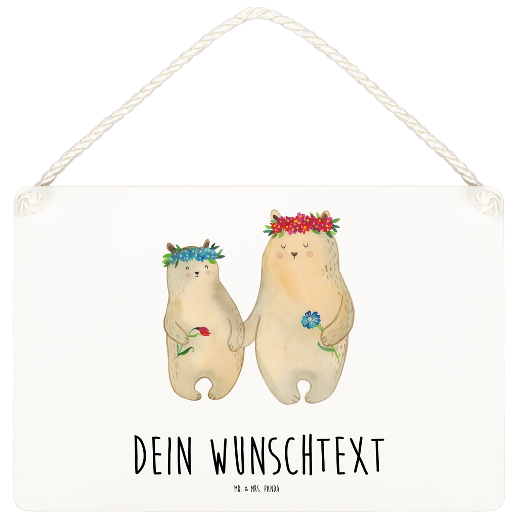 Personalisiertes Deko Schild Bären mit Blumenkranz Dekoschild, Deko Schild, Schild, Tür Schild, Türschild, Holzschild, Wandschild, Wanddeko, Familie, Vatertag, Muttertag, Bruder, Schwester, Mama, Papa, Oma, Opa, Bär, Bären, Mutter, Mutti, Mami, Lieblingsmensch, Lieblingsmama, beste Mutter, weltbeste Mama, Geschenk Mama. Muttertag, Tochter, Kind, Kinder, Töchter, Family, Vorbild