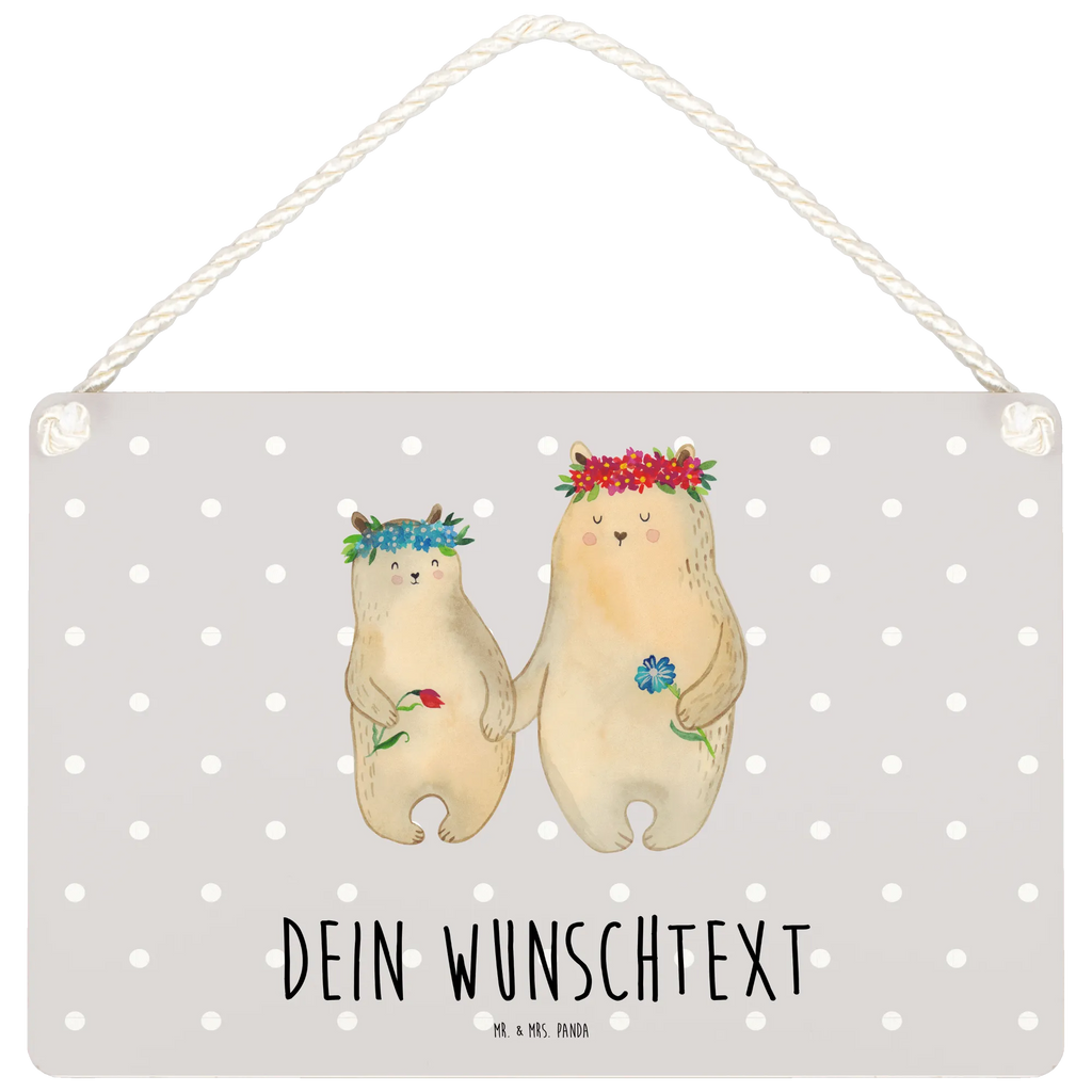 Personalisiertes Deko Schild Bären mit Blumenkranz Dekoschild, Deko Schild, Schild, Tür Schild, Türschild, Holzschild, Wandschild, Wanddeko, Familie, Vatertag, Muttertag, Bruder, Schwester, Mama, Papa, Oma, Opa, Bär, Bären, Mutter, Mutti, Mami, Lieblingsmensch, Lieblingsmama, beste Mutter, weltbeste Mama, Geschenk Mama. Muttertag, Tochter, Kind, Kinder, Töchter, Family, Vorbild