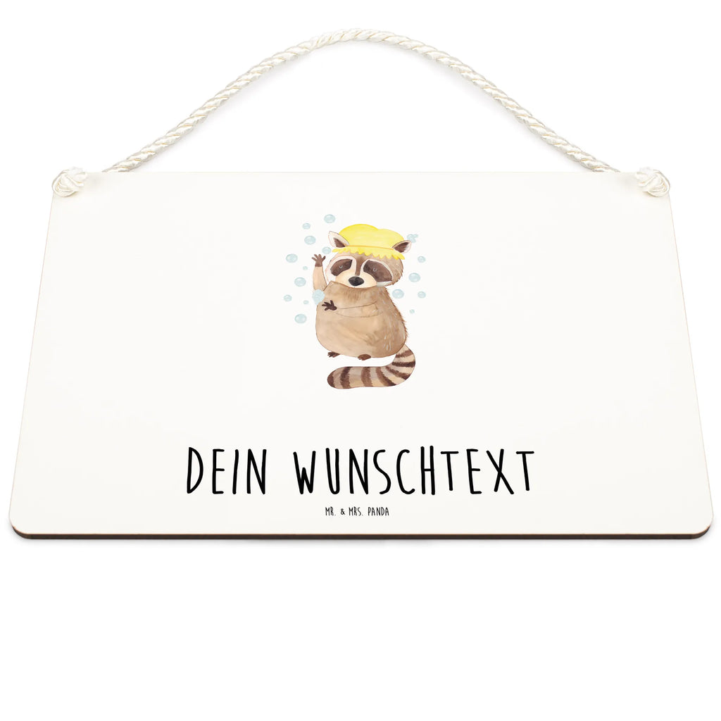 Personalisiertes Deko Schild Waschbär Dekoschild, Deko Schild, Schild, Tür Schild, Türschild, Holzschild, Wandschild, Wanddeko, Tiermotive, Gute Laune, lustige Sprüche, Tiere, Waschbär, Tagträumen, Plan, Fröhlich, waschen, Seifenblasen