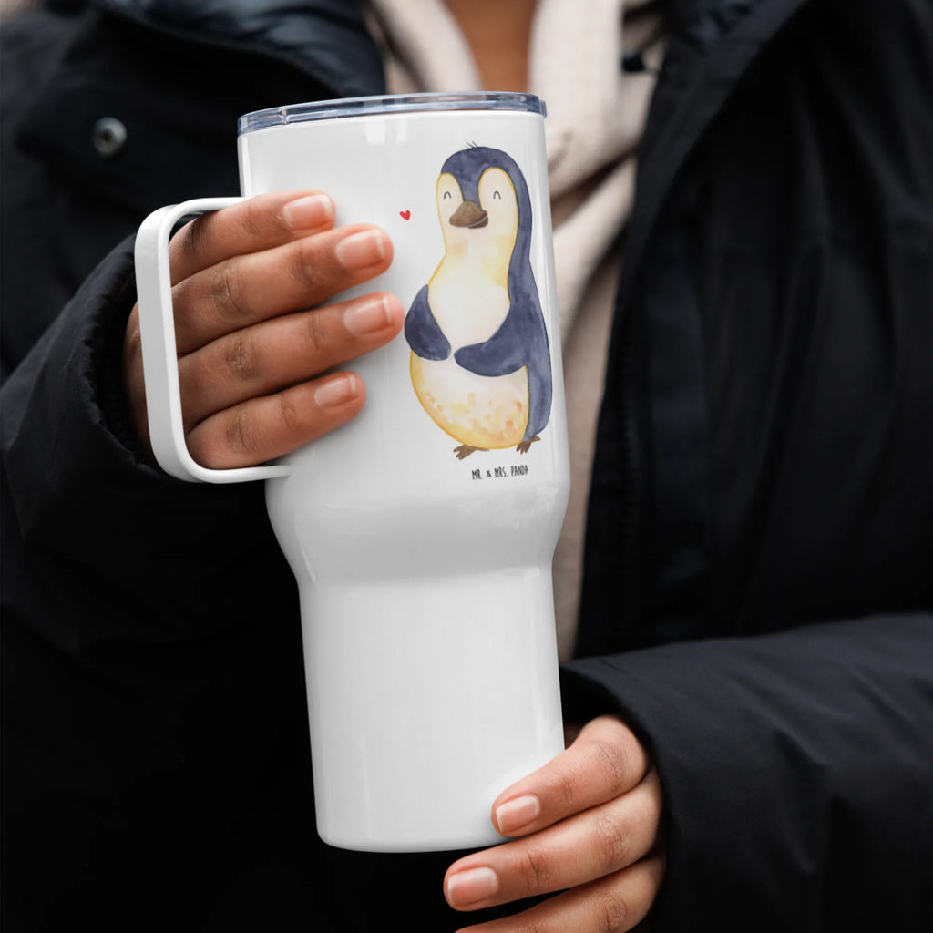 XXL Thermobecher Pinguin Diät Thermobecher, XL Thermobecher, Reisebecher, XL Reisetasse, Großer Thermobecher, Autobecher, Jumbo Becher, Pinguin, Pinguine, Diät, Abnehmen, Abspecken, Gewicht, Motivation, Selbstliebe, Körperliebe, Selbstrespekt