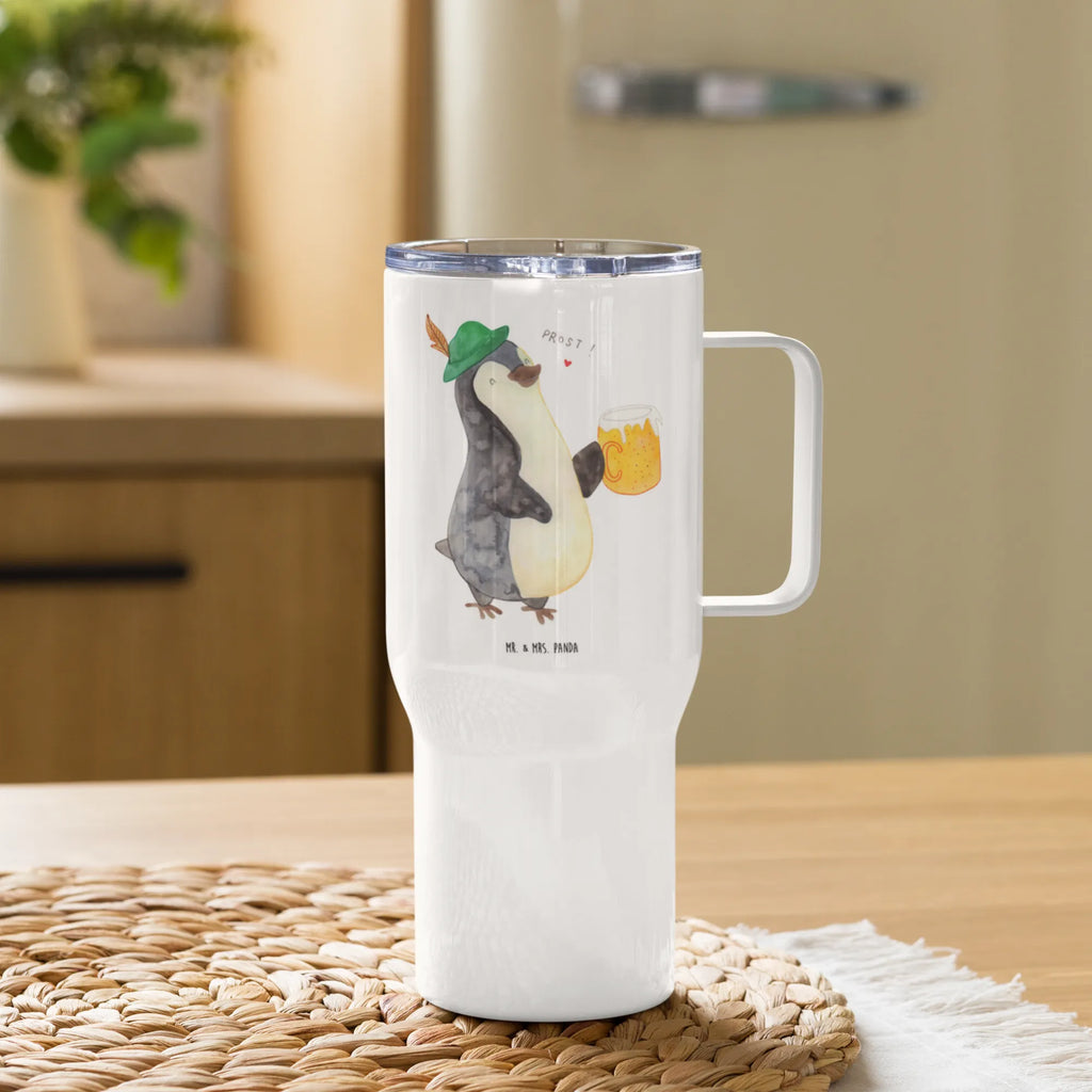 XXL Thermobecher Pinguin Bier Thermobecher, XL Thermobecher, Reisebecher, XL Reisetasse, Großer Thermobecher, Autobecher, Jumbo Becher, Pinguin, Pinguine, Bier, Oktoberfest