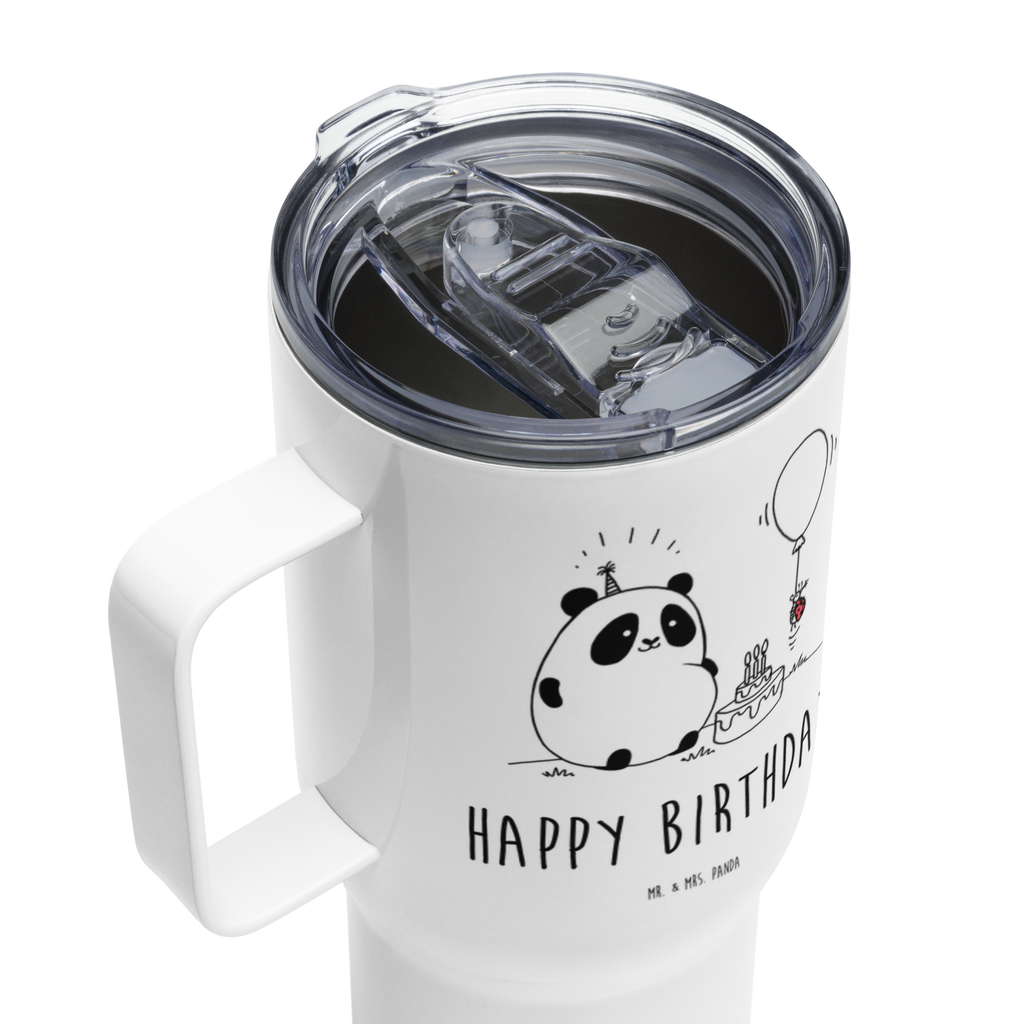 XXL Thermobecher Panda Geburtstag Thermobecher, XL Thermobecher, Reisebecher, XL Reisetasse, Großer Thermobecher, Autobecher, Jumbo Becher