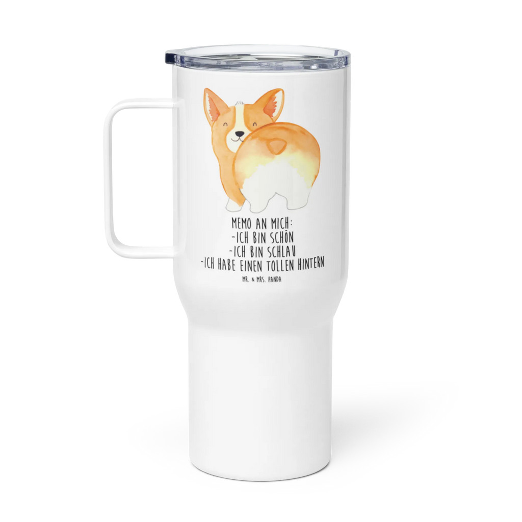 XXL Thermobecher Corgi Po Thermobecher, XL Thermobecher, Reisebecher, XL Reisetasse, Großer Thermobecher, Autobecher, Jumbo Becher, Hund, Hundemotiv, Haustier, Hunderasse, Tierliebhaber, Hundebesitzer, Sprüche, Corgie, Hundeliebe, Motivation, Selbstliebe, Spruch