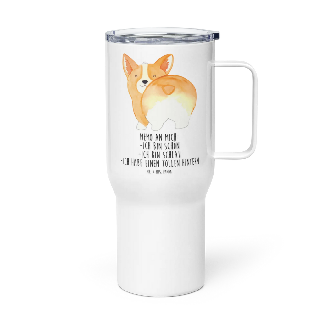 XXL Thermobecher Corgi Po Thermobecher, XL Thermobecher, Reisebecher, XL Reisetasse, Großer Thermobecher, Autobecher, Jumbo Becher, Hund, Hundemotiv, Haustier, Hunderasse, Tierliebhaber, Hundebesitzer, Sprüche, Corgie, Hundeliebe, Motivation, Selbstliebe, Spruch