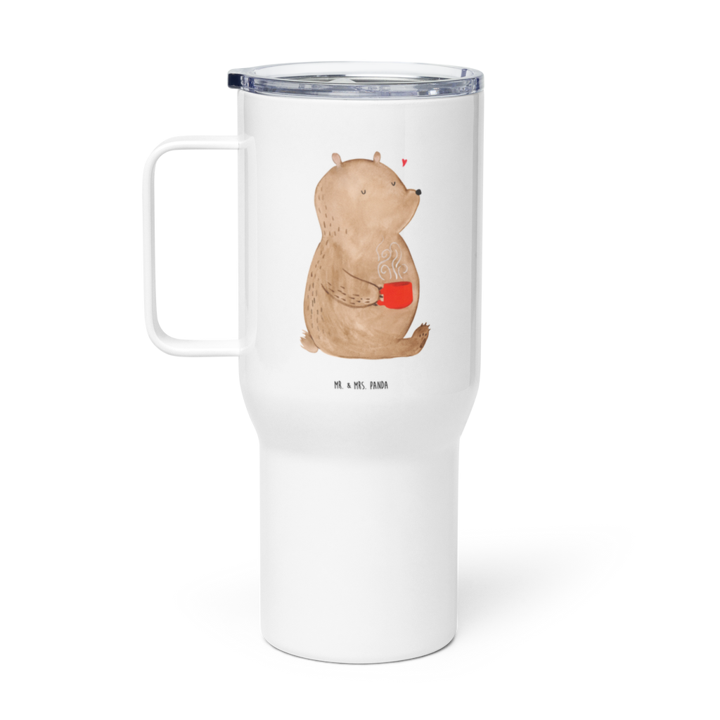 XXL Thermobecher Bär Kaffee Thermobecher, XL Thermobecher, Reisebecher, XL Reisetasse, Großer Thermobecher, Autobecher, Jumbo Becher, Bär, Teddy, Teddybär, Kaffee, Coffee, Bären, guten Morgen, Morgenroutine, Welt erobern, Welt retten, Motivation